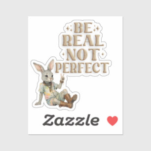 Be real not perfect Tie dye bunny  Peace Hippie 