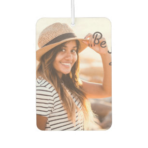 Be Safe Caption and Personalized Photo Heart Shape Air Freshener