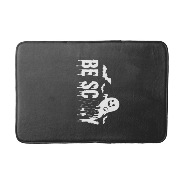 Be Scary Halloween Ghost Bat Design_1 Bath Mat (Front)