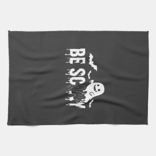 Be Scary Halloween Ghost Bat Design_1 Kitchen Towel