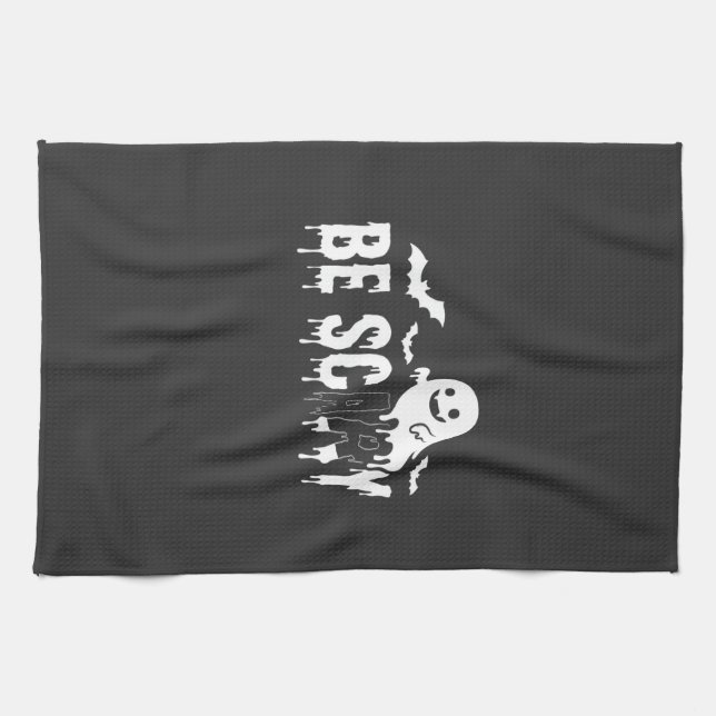 Be Scary Halloween Ghost Bat Design_1 Kitchen Towel (Horizontal)