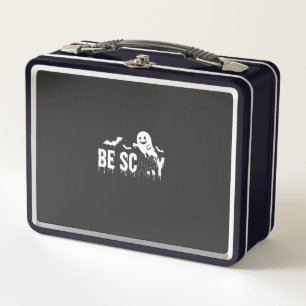 Be Scary Halloween Ghost Bat Design_1 Metal Lunch Box