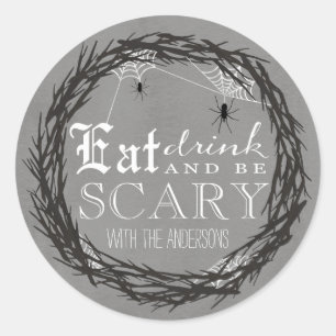 Be Scary Halloween Round Sticker