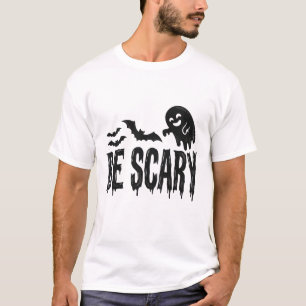 Be Scary Vintage Ghost Bat Halloween Shirt Design_