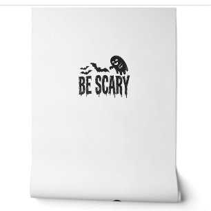 Be Scary Vintage Ghost Bat Halloween Shirt Design_ Wallpaper