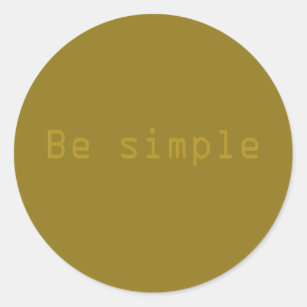 be simple classic round sticker