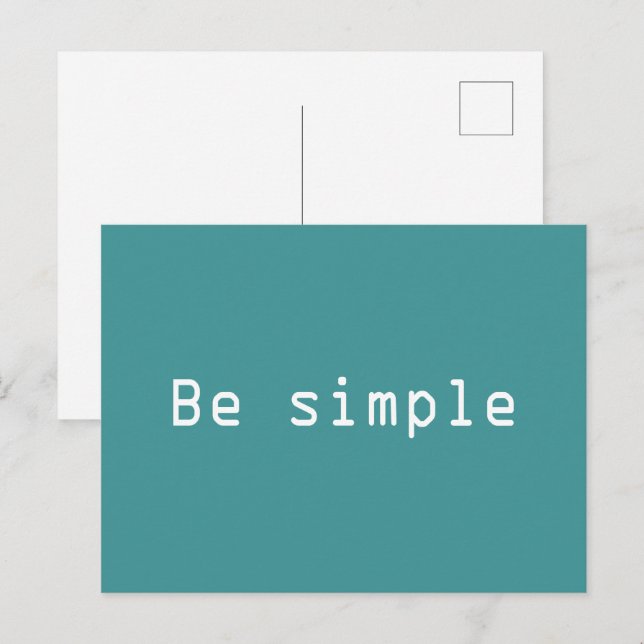 Be simple holiday postcard (Front/Back)