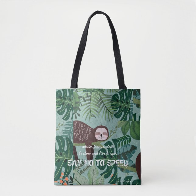 Be slow packs - medium tote bag (Front)