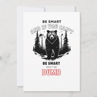 Be Smart – Bear Camping Holiday Card