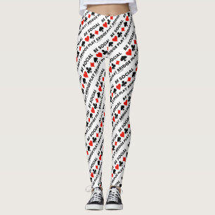 Be Social Play Bridge Four Card Suits Advice Leggings
