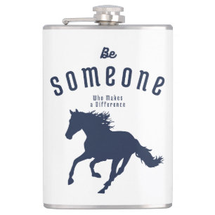 Be Someone Who Makes a Difference Design T-Shirt Hip Flask