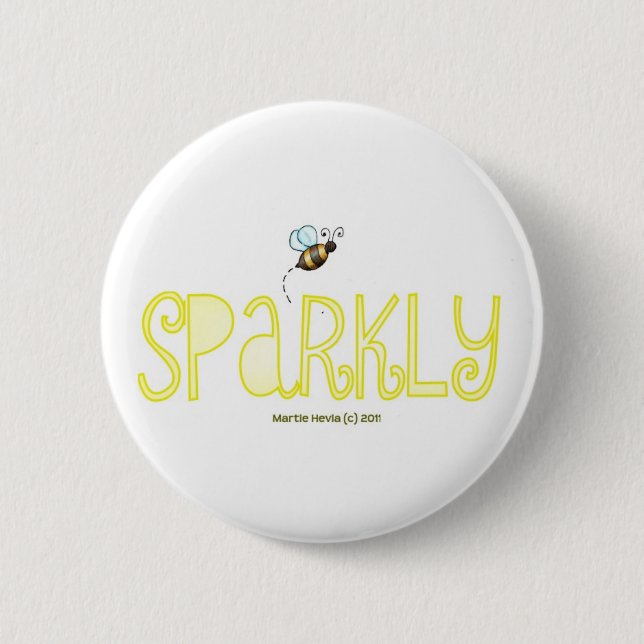 Be Sparkly - A Positive Word 2 Inch Round Button (Front)