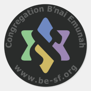 be star on black classic round sticker