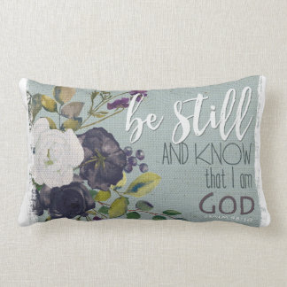be still and know bible verse cushion throw flower