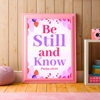 Be still and know Boho Christian Teen Girl Art