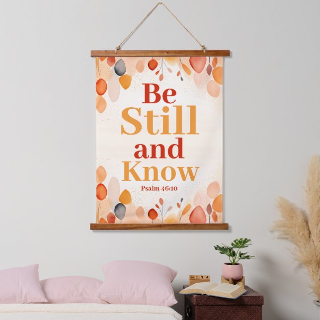 Be still and know Boho Christian Wall Hanging Tapestry (Bedroom)