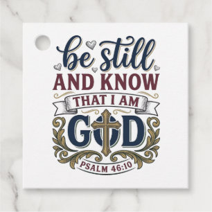 Be Still And Know Christian Psalm 460 Shirt Favour Tags