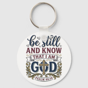 Be Still And Know Christian Psalm 460 Shirt Keychain