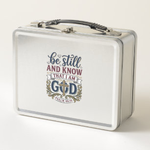 Be Still And Know Christian Psalm 460 Shirt Metal Lunch Box
