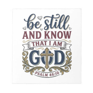 Be Still And Know Christian Psalm 460 Shirt Notepad