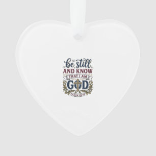 Be Still And Know Christian Psalm 460 Shirt Ornament