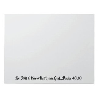 Be Still and Know I am God Bible Verse Notepad
