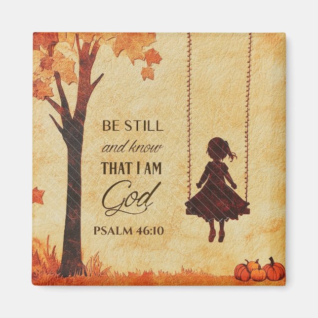 Be Still and Know I Am God Bible Verse Psalm 46:10 Magnet (Front)