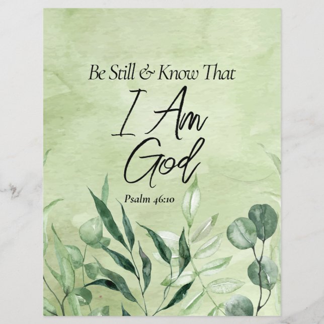 Be Still and Know I Am GOD Flyer (Front)