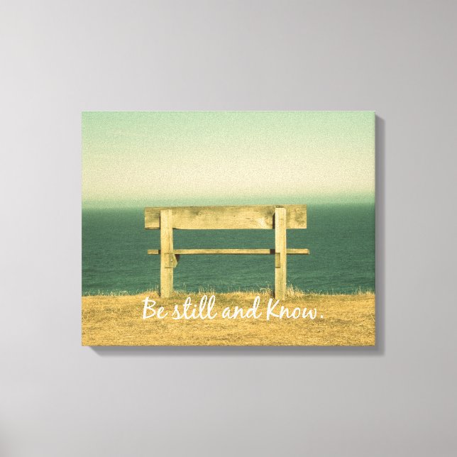 Be Still and Know Inspirational Quote Canvas Print (Front)