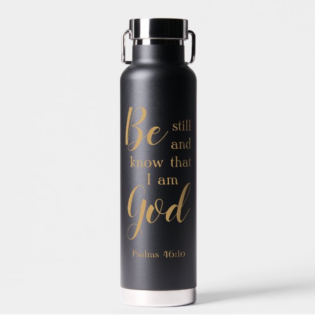 Be Still And Know | Personalized Name Faith Gift Water Bottle (Front)