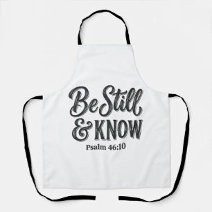 Be Still And Know Psalm 46_10 Christian Shirt Desi Apron