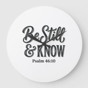 Be Still And Know Psalm 46_10 Christian Shirt Desi Large Clock