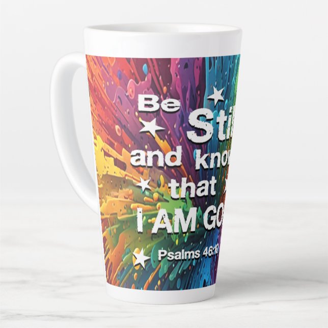 Be Still and Know Psalms 46-10 Latte Mug (Left Angle)