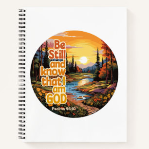 Be still and know that I am God Bible Verse Notebook