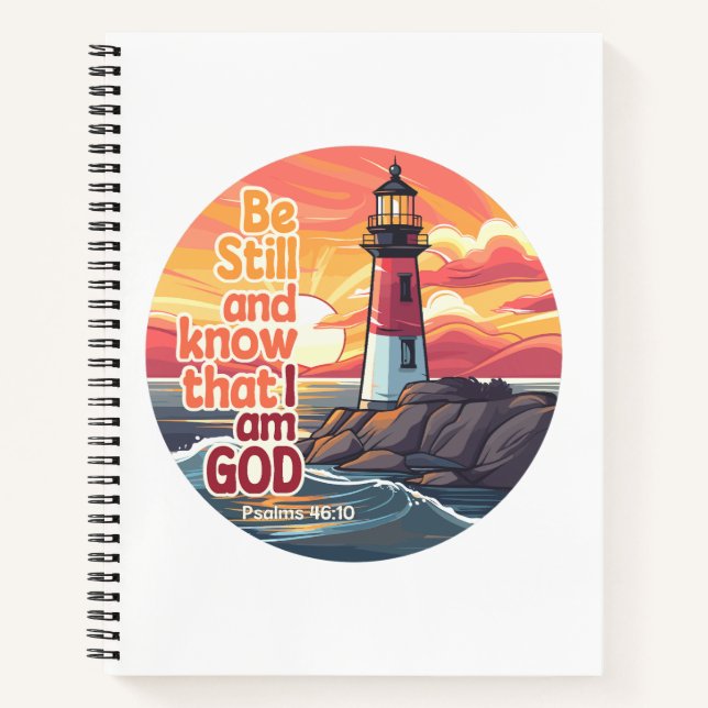Be still and know that I am God Bible Verse Notebook (Front)
