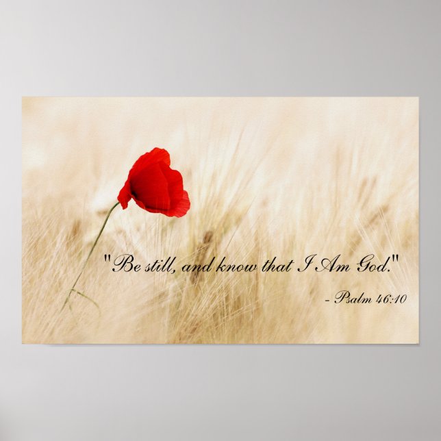 Be Still And Know That I Am God Poster - Ps 46:10 (Front)
