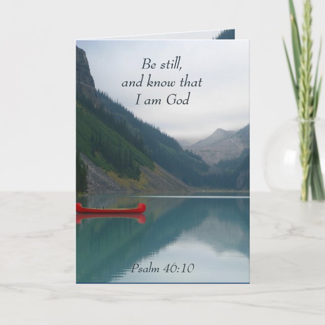 Be still and know that I am God Psalm 46:10 Lake Card (Front)