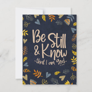 Be Still And Know That I Am God Religious Postcard