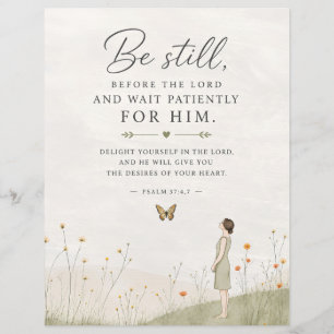 Be Still and Wait Patiently Psalm 37 Christian  Flyer