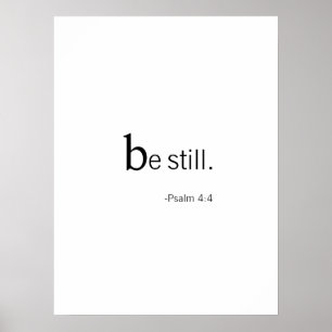 be still bible verse poster