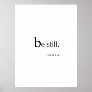 be still bible verse poster