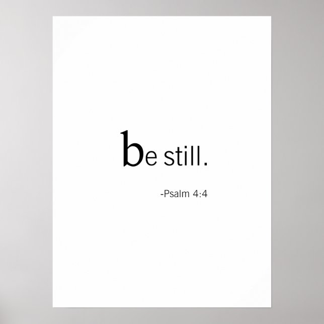 be still bible verse poster (Front)