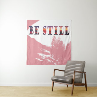 Be Still Christian Minimalist Tapestry