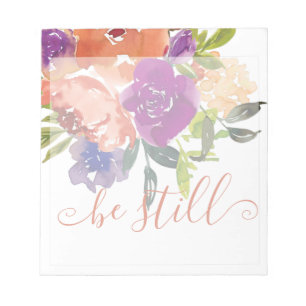 Be still floral notepad