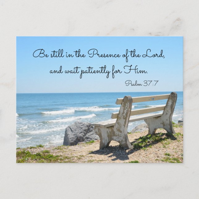 Be Still in the Presence of the Lord, Psalm 37:7 Postcard (Front)