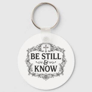 Be Still & Know Christian T-Shirt Inspirational Keychain