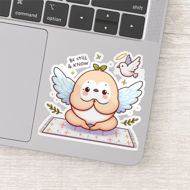 Be Still & Know Inspirational Hummingbird Sticker (Detail)