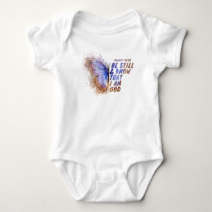 Be Still & Know That I Am God: Women’s Butterfly Baby Bodysuit
