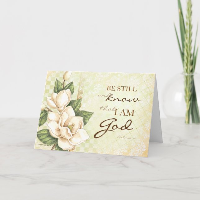 Be Still... Magnolia Greeting Card (Front)