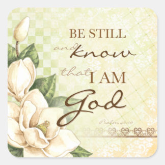 Be Still... Magnolia Square Stickers